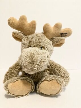 Whistler BC Canada Moose Plush Puzzled Stuffed Animal Marled Brown Kids Toy 11”